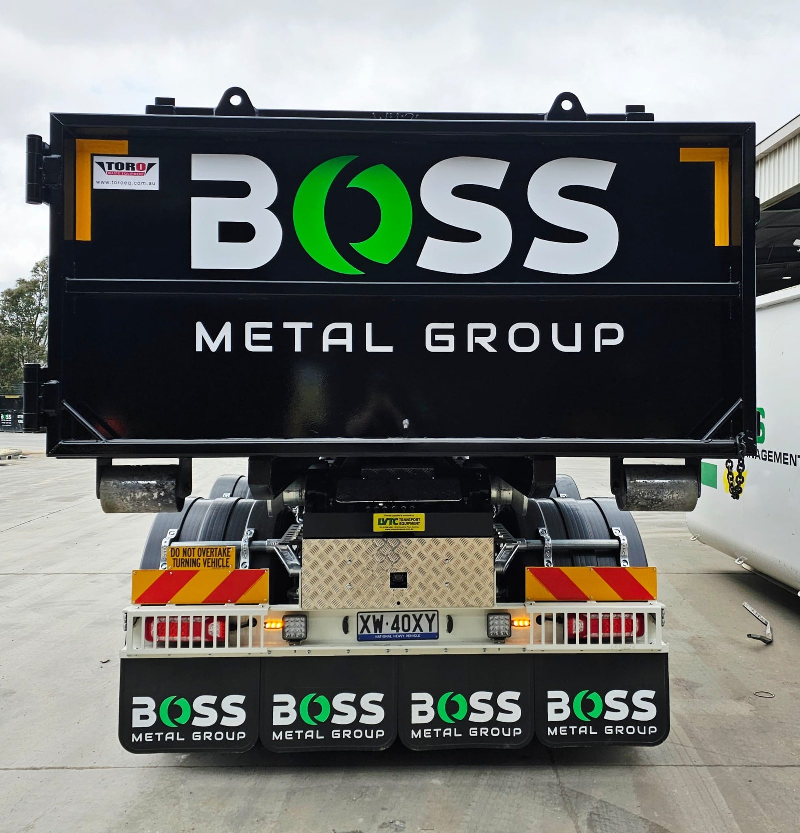 Truck with BOSS Metal Group branding